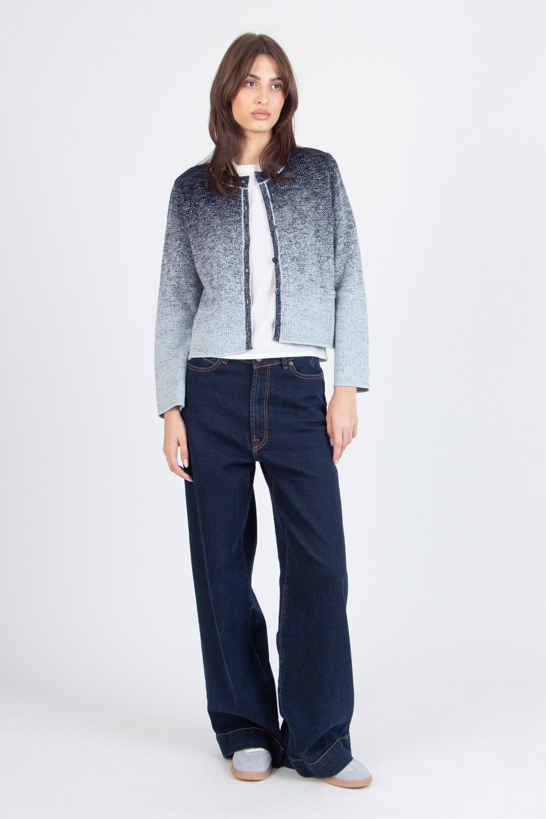 Jacquard-Strickjacke, Murmurationsmuster