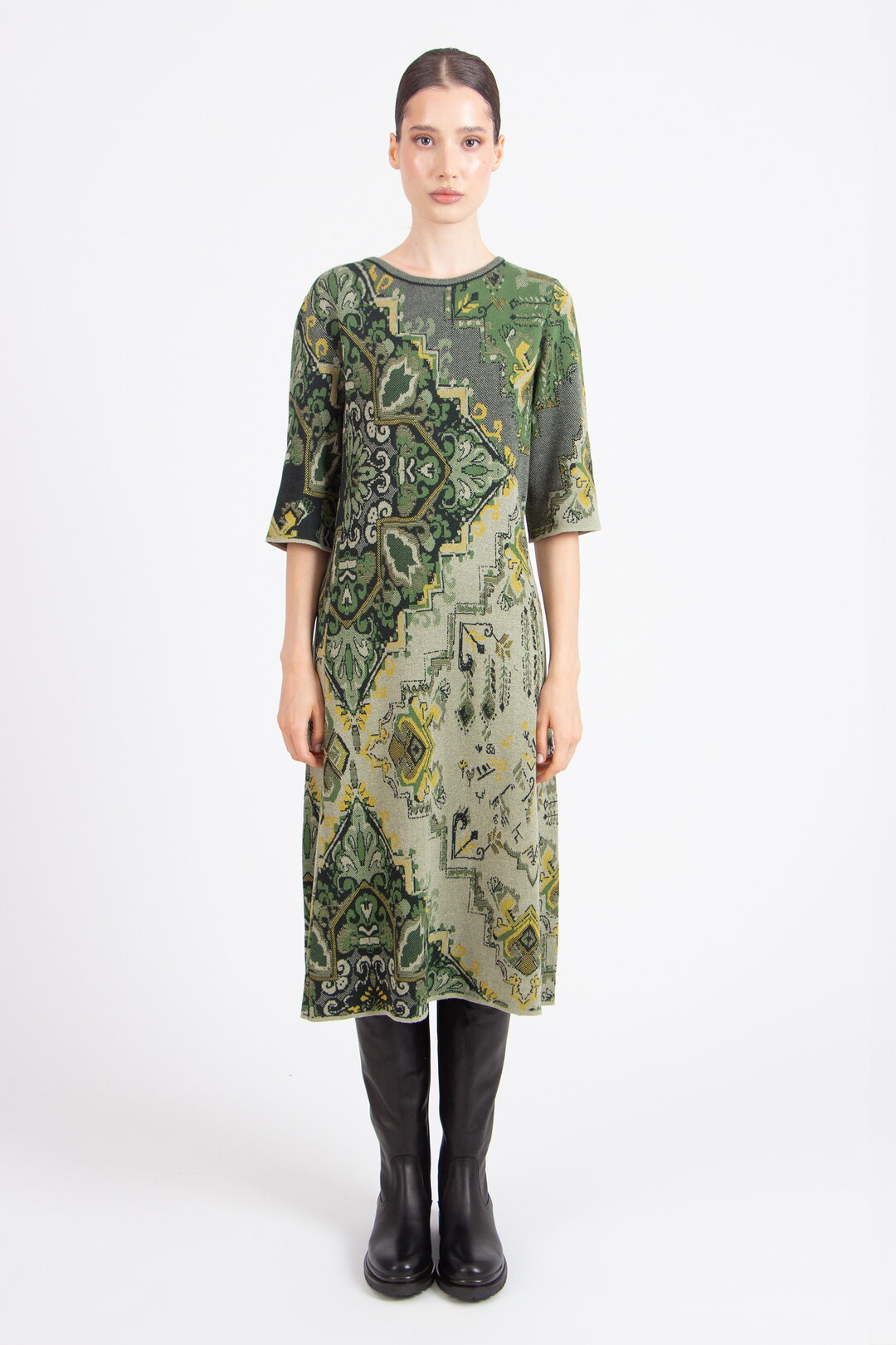 Jacquard-Kleid, Kelim Muster