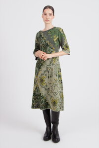 Jacquard-Kleid, Kelim Muster