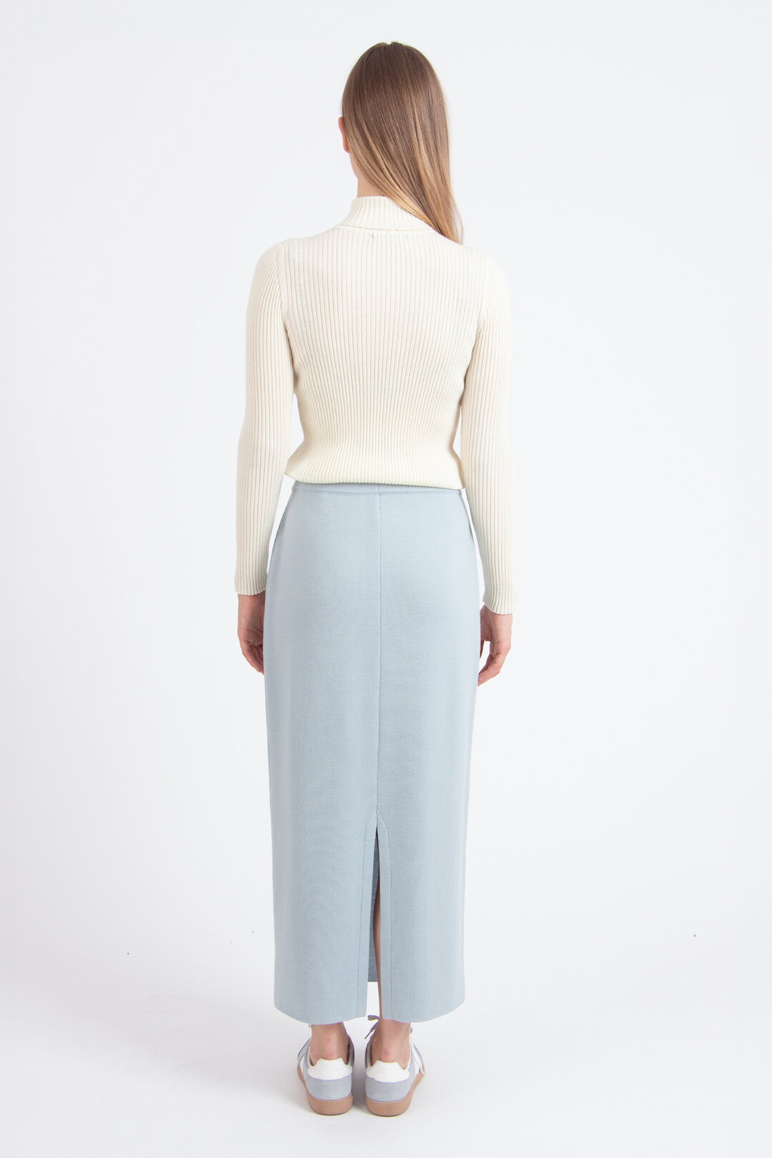 Gerippter Rollkragenpullover