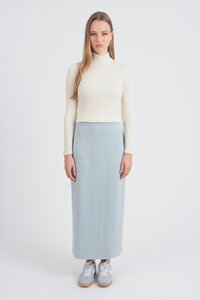 Gerippter Rollkragenpullover
