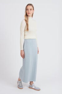 Gerippter Rollkragenpullover