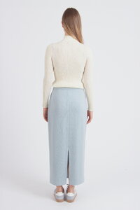 Gerippter Rollkragenpullover