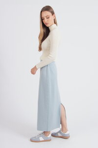 Gerippter Rollkragenpullover