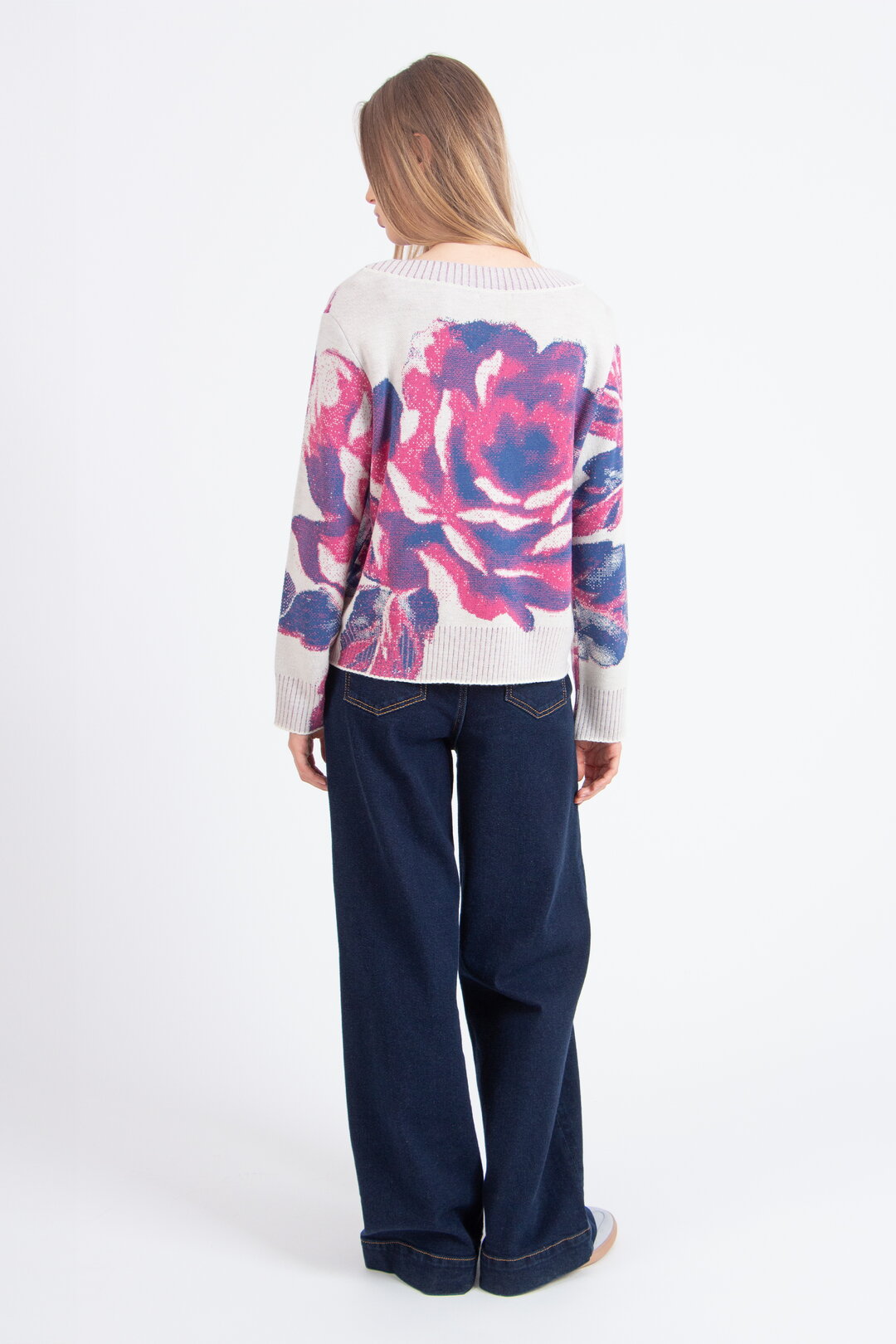 Pullover mit O-Ausschnitt, Furnishing Florals Muster