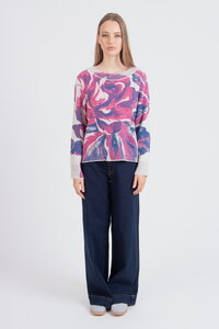 Pullover mit O-Ausschnitt, Furnishing Florals Muster