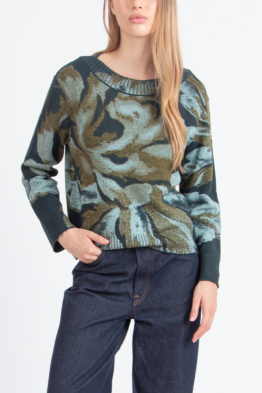 Pullover mit O-Ausschnitt, Furnishing Florals Muster