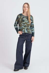 Pullover mit O-Ausschnitt, Furnishing Florals Muster