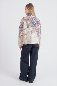 Jacquard Rollneck Jacket, Kilim Pattern