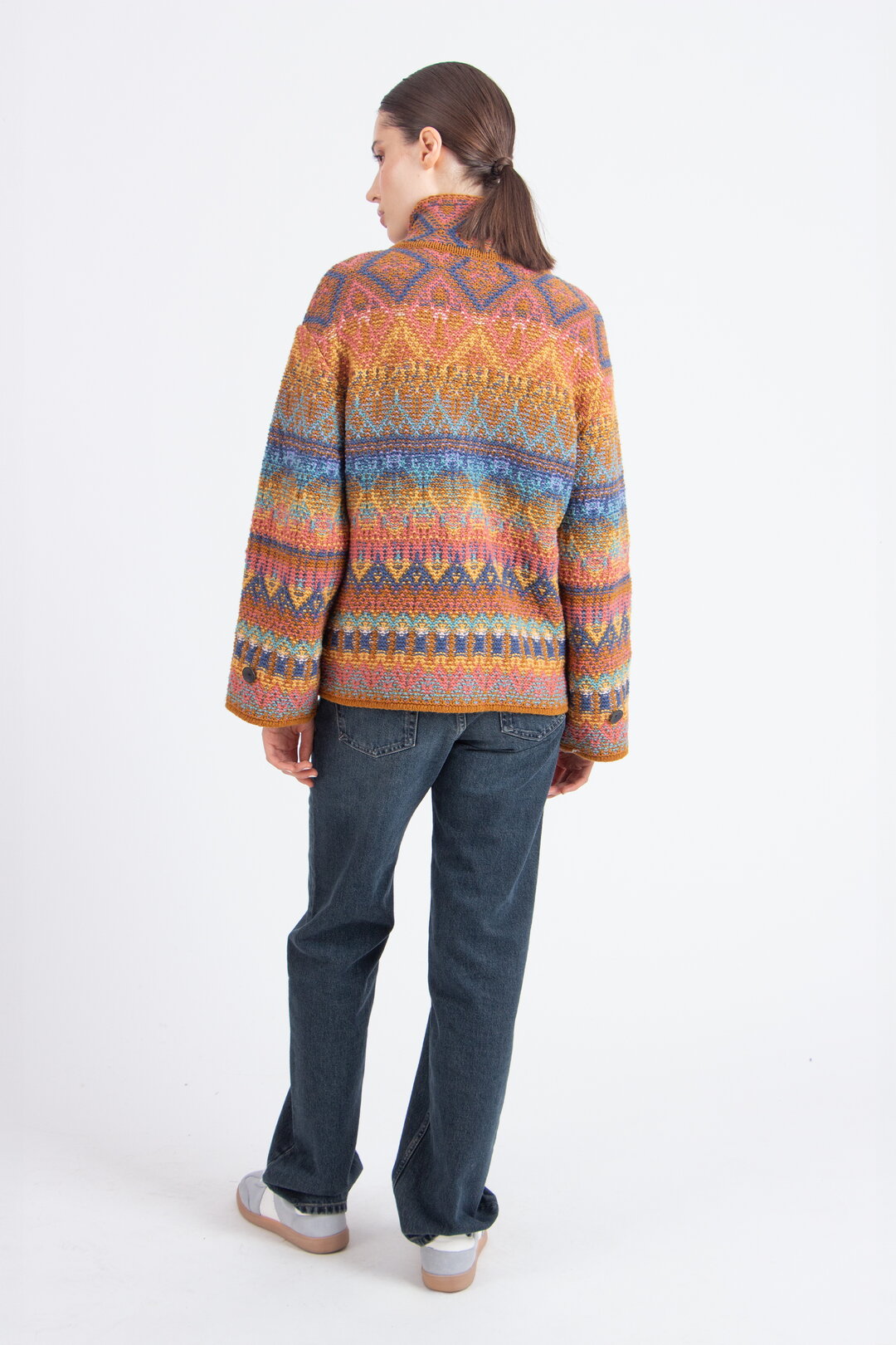 Jacquard-Rollkragenjacke, Re-Dandy Muster