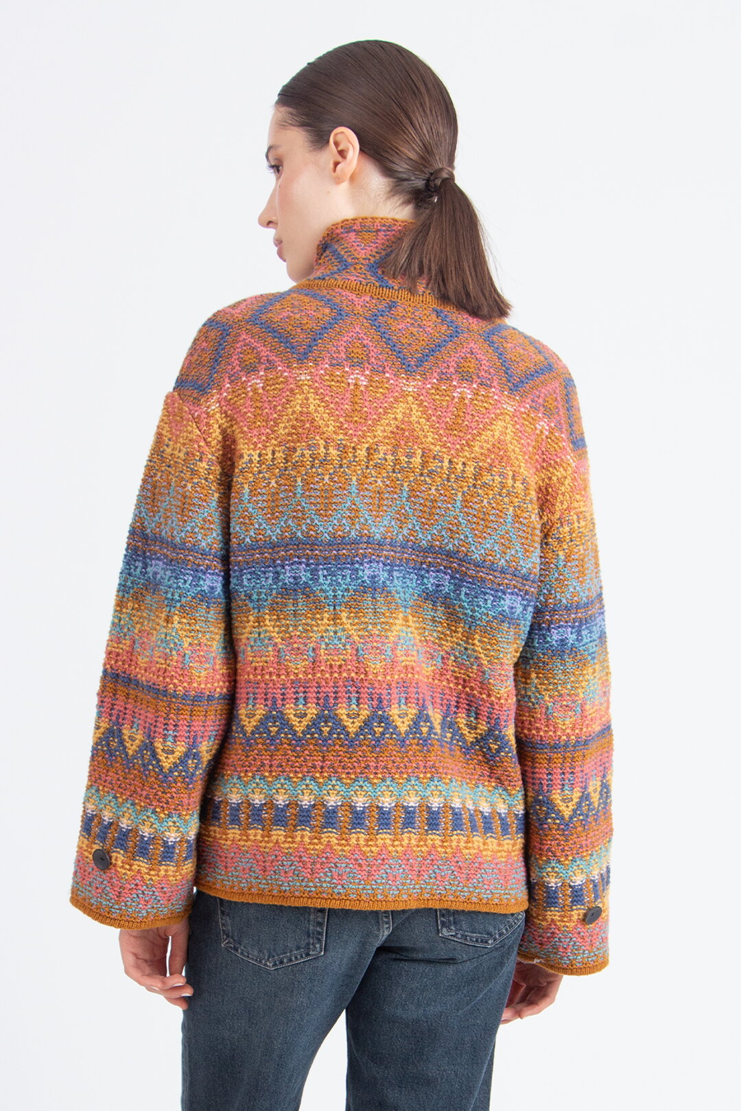 Jacquard-Rollkragenjacke, Re-Dandy Muster