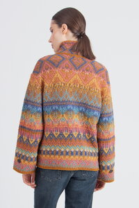Jacquard-Rollkragenjacke, Re-Dandy Muster