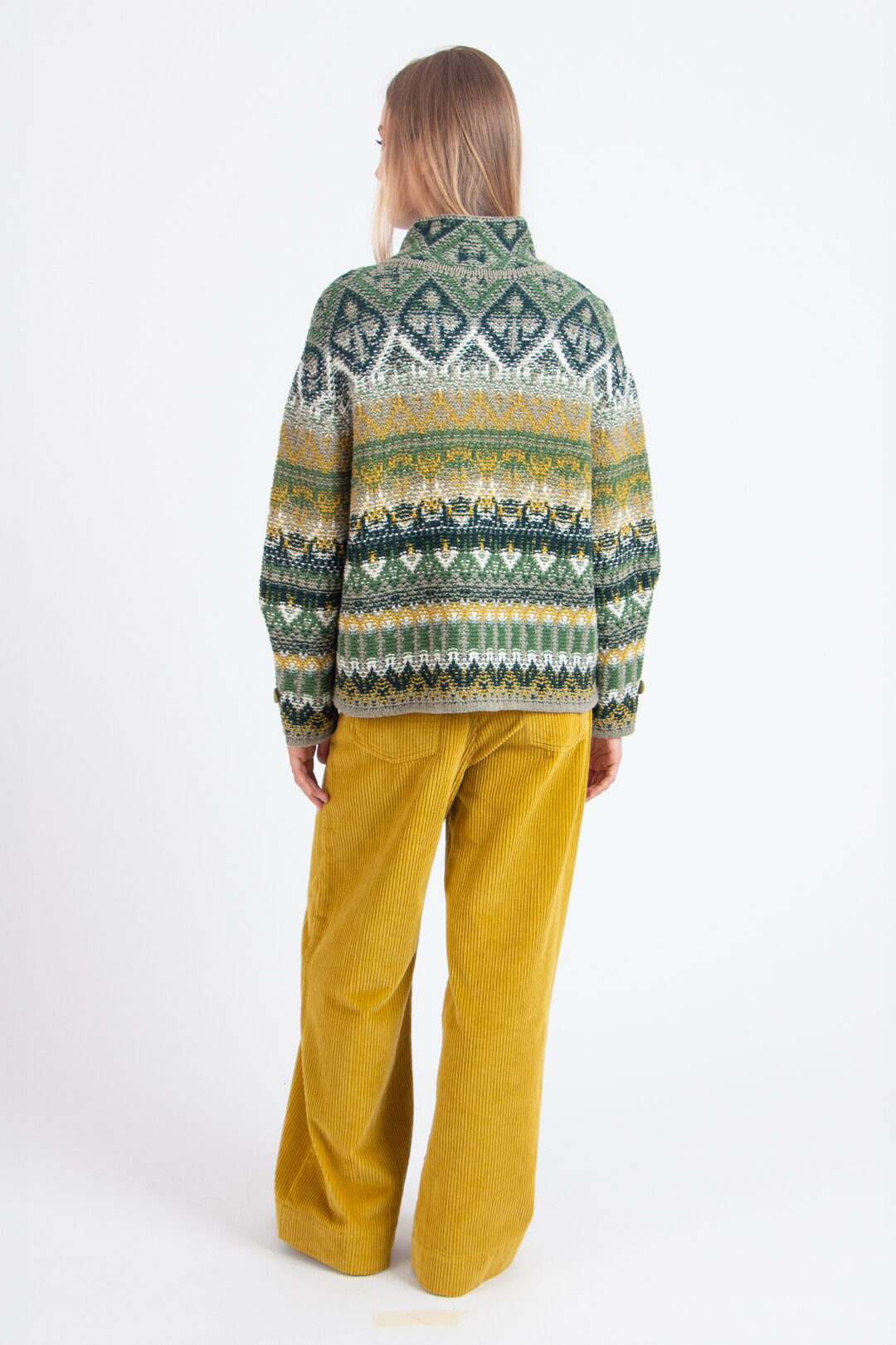 Jacquard Rollneck Jacket, Re-Dandy Pattern