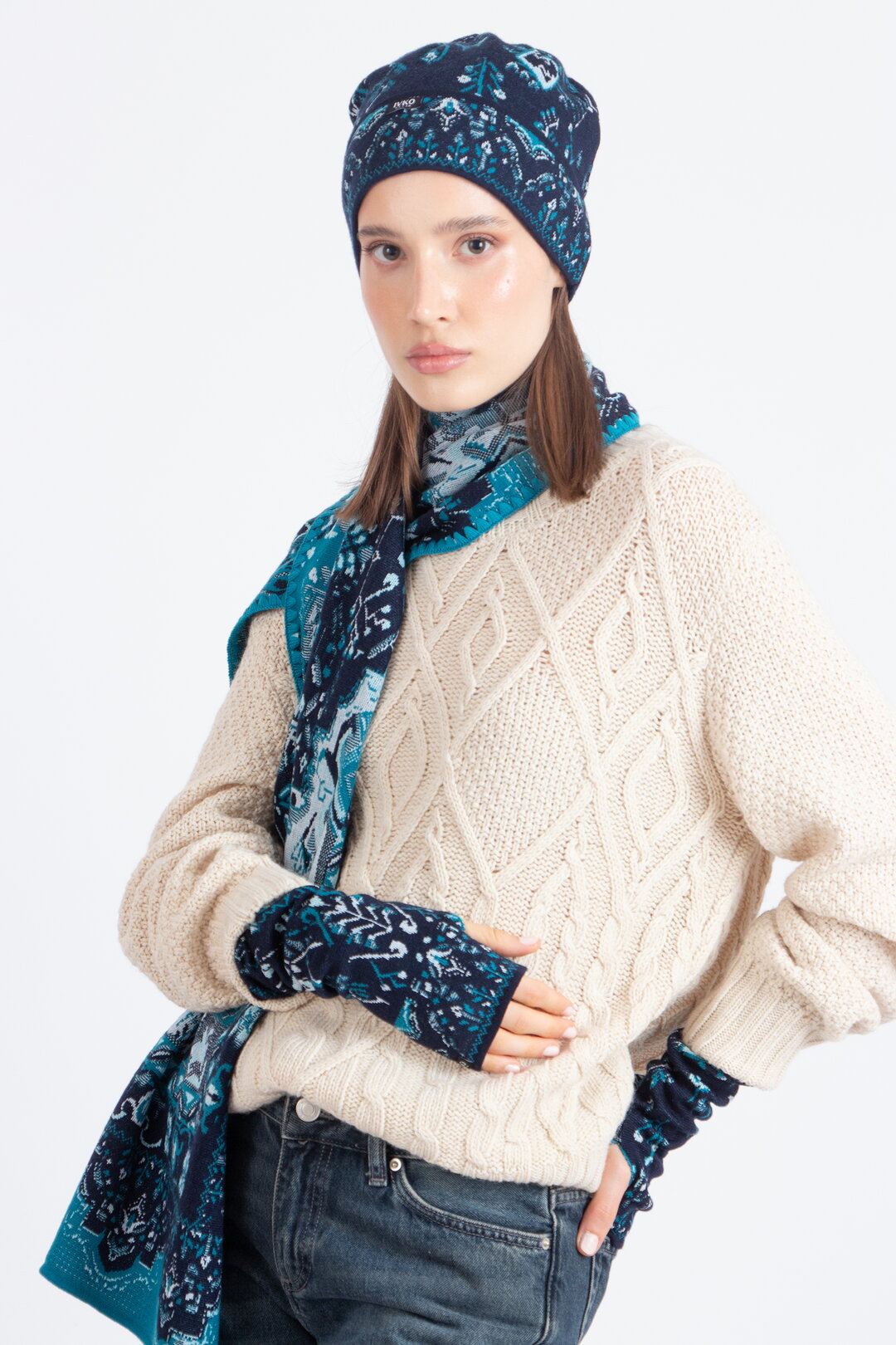 Wrist Warmers, Kilim Pattern