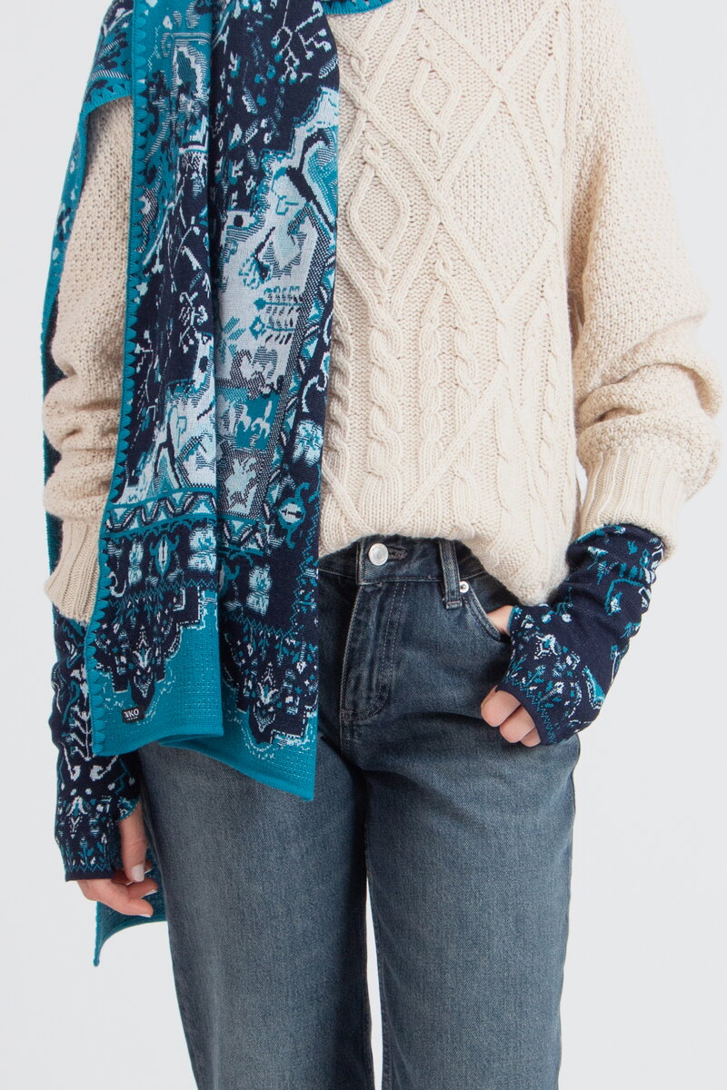 Wrist Warmers, Kilim Pattern