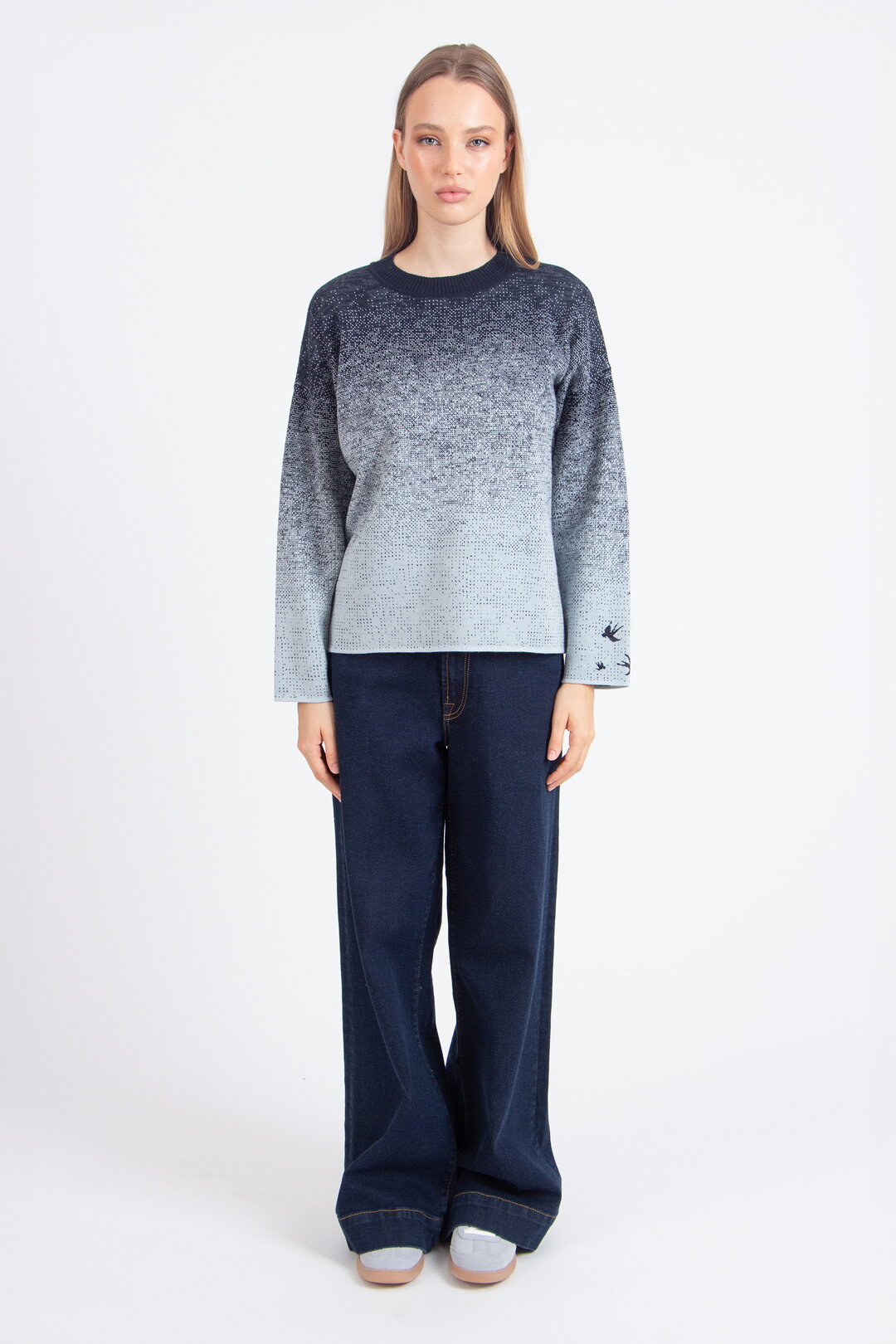 Jacquard-Pullover, Murmurationsmuster