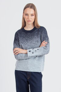 Jacquard-Pullover, Murmurationsmuster