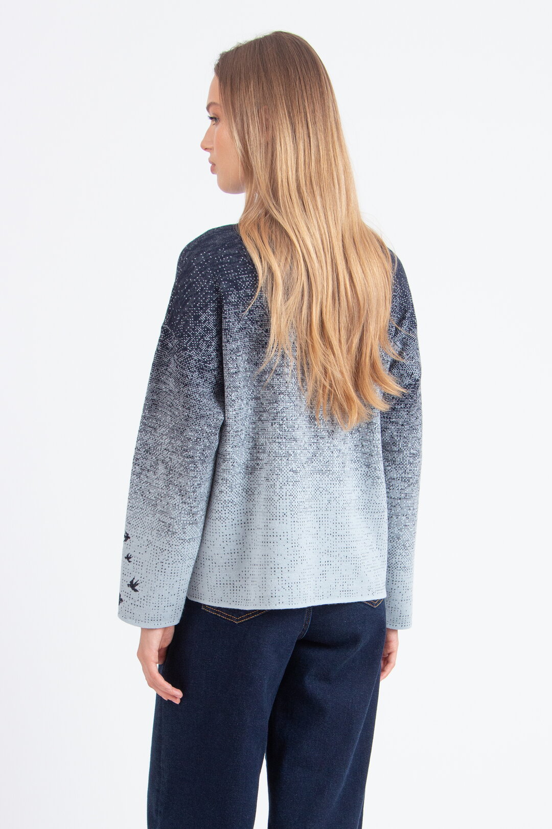 Jacquard-Pullover, Murmurationsmuster