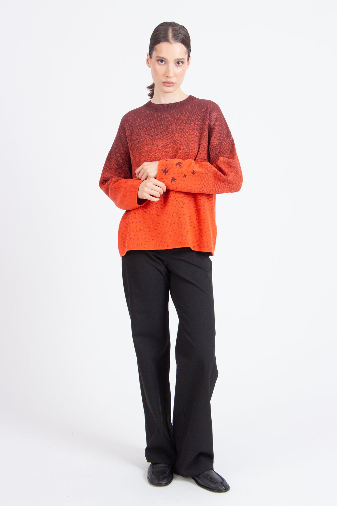 Jacquard-Pullover, Murmurationsmuster