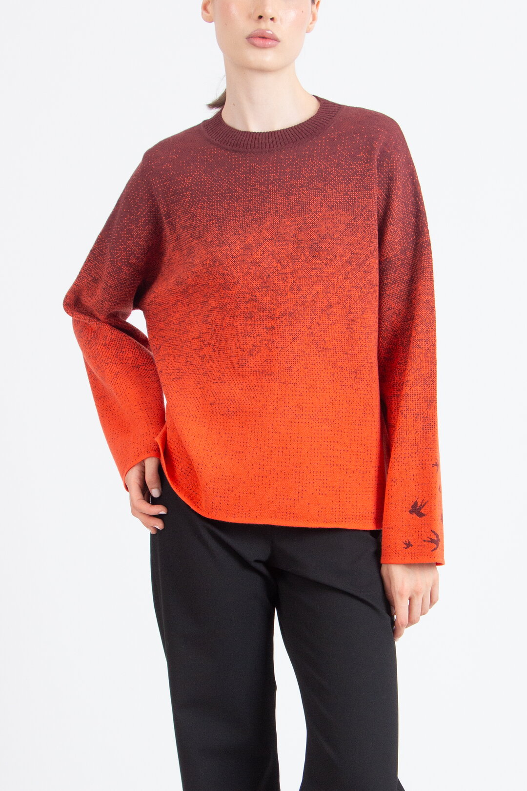 Jacquard-Pullover, Murmurationsmuster