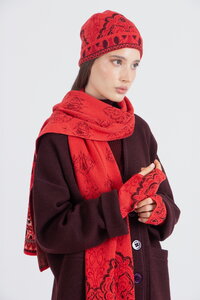 Jacquard-Pulswärmer, Ornament Muster