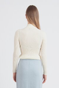 Gerippter Rollkragenpullover