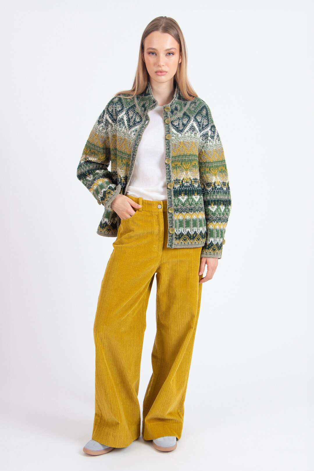 Jacquard Rollneck Jacket, Re-Dandy Pattern