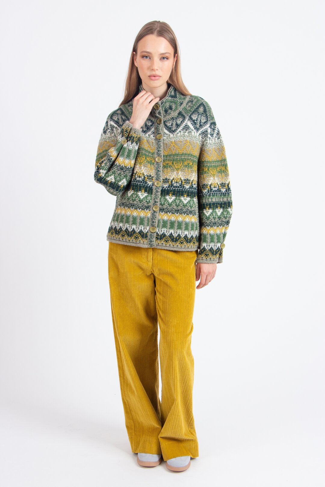 Jacquard Rollneck Jacket, Re-Dandy Pattern