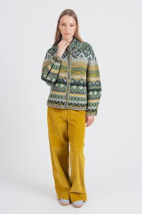 Jacquard Rollneck Jacket, Re-Dandy Pattern