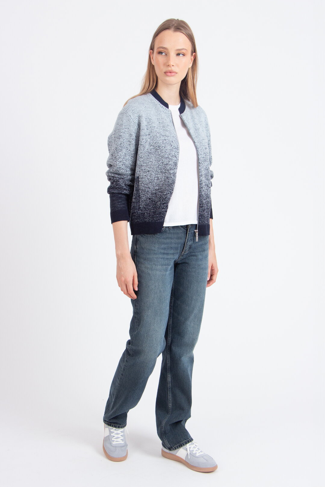 Jacke mit Reißverschluss, Murmurationsmuster