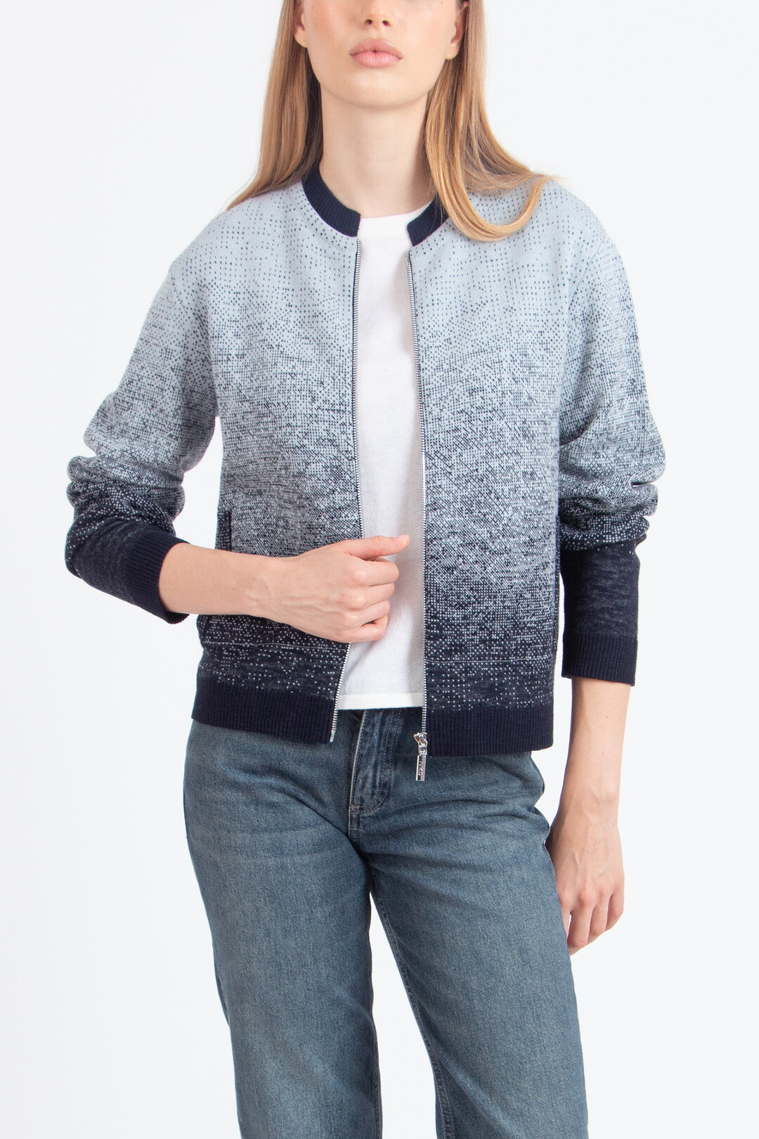 Jacke mit Reißverschluss, Murmurationsmuster