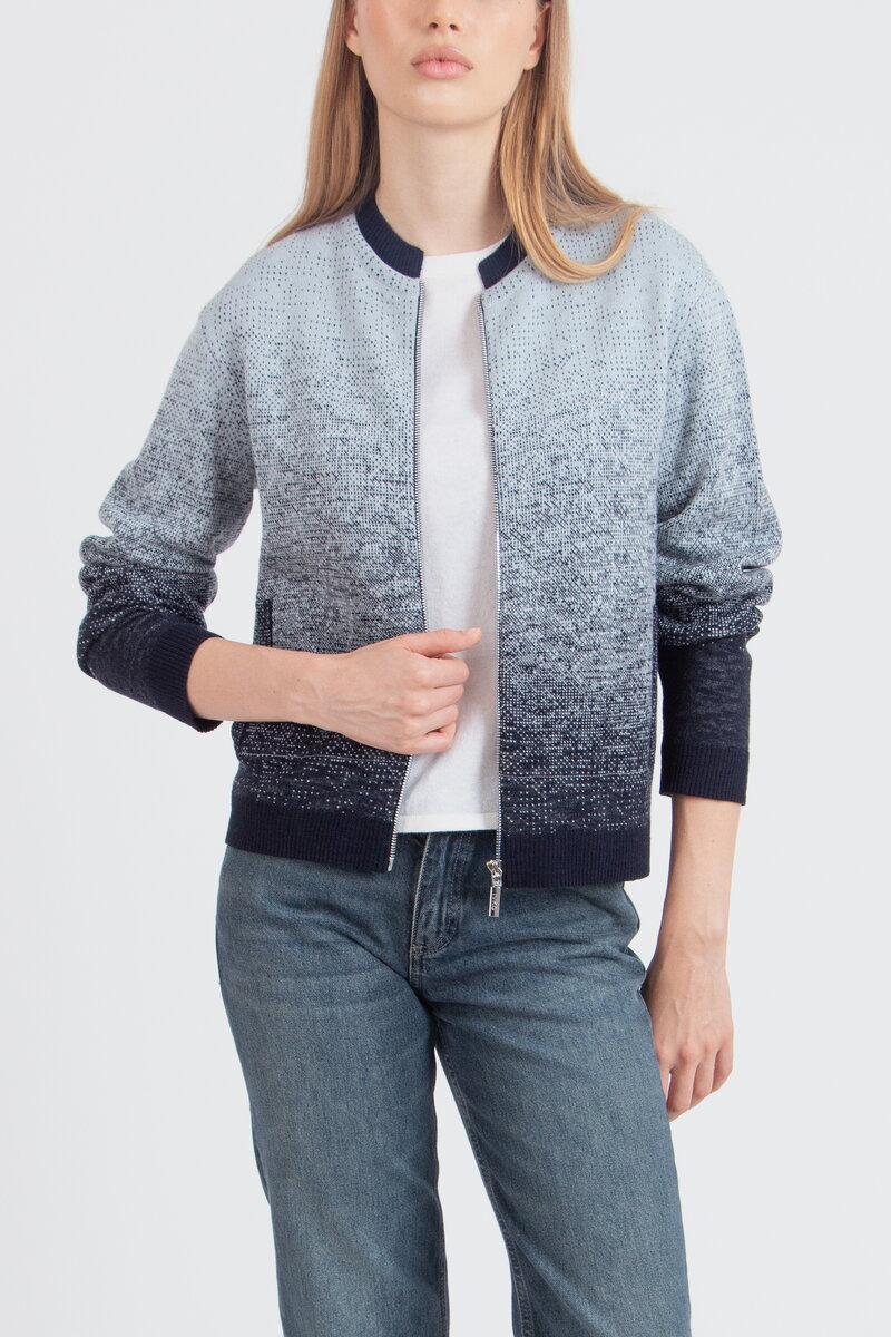 Jacke mit Reißverschluss, Murmurationsmuster