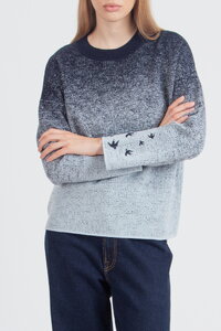 Jacquard-Pullover, Murmurationsmuster