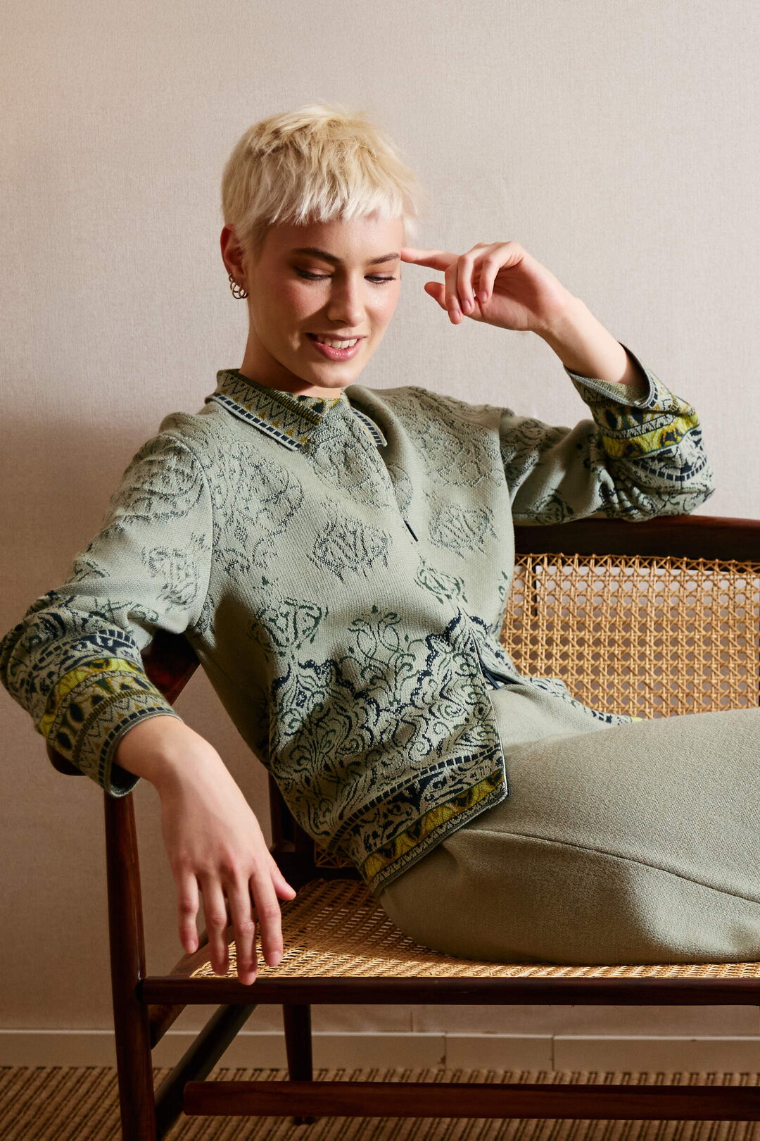 Jacquard Jacket, Ornament Pattern