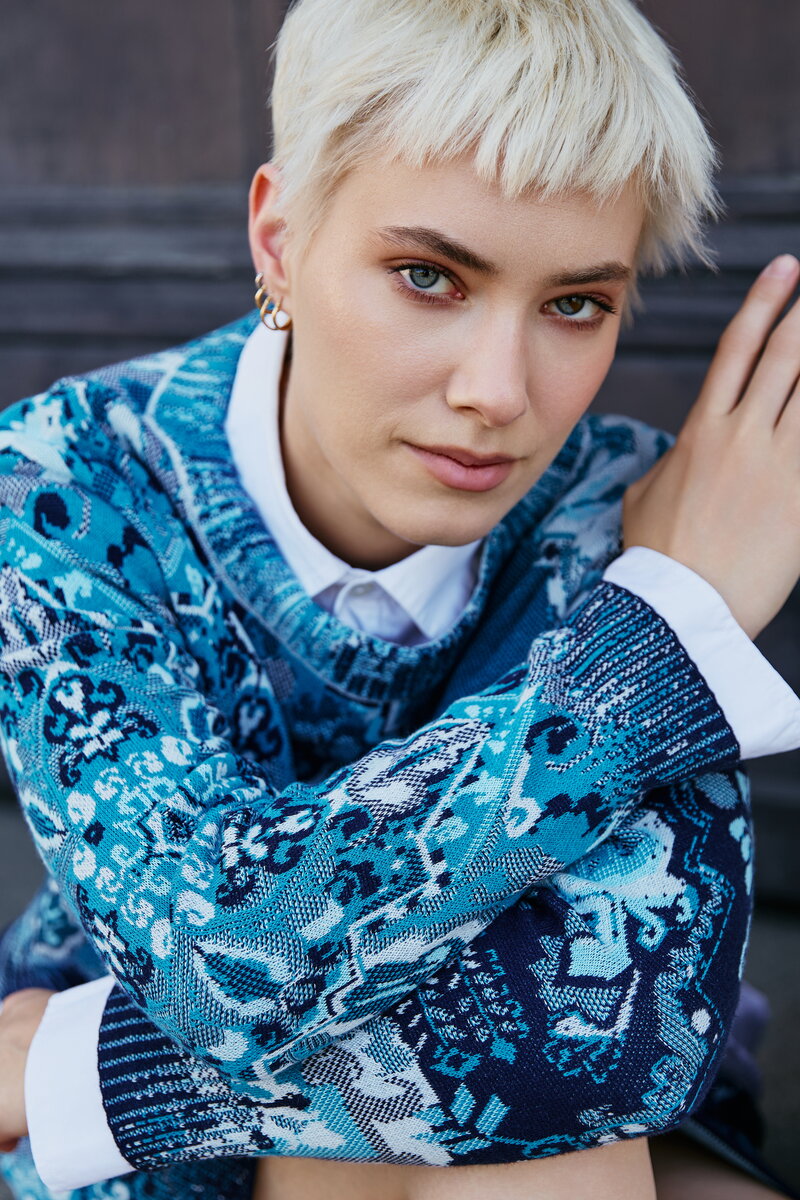 Pullover, Kelim Muster
