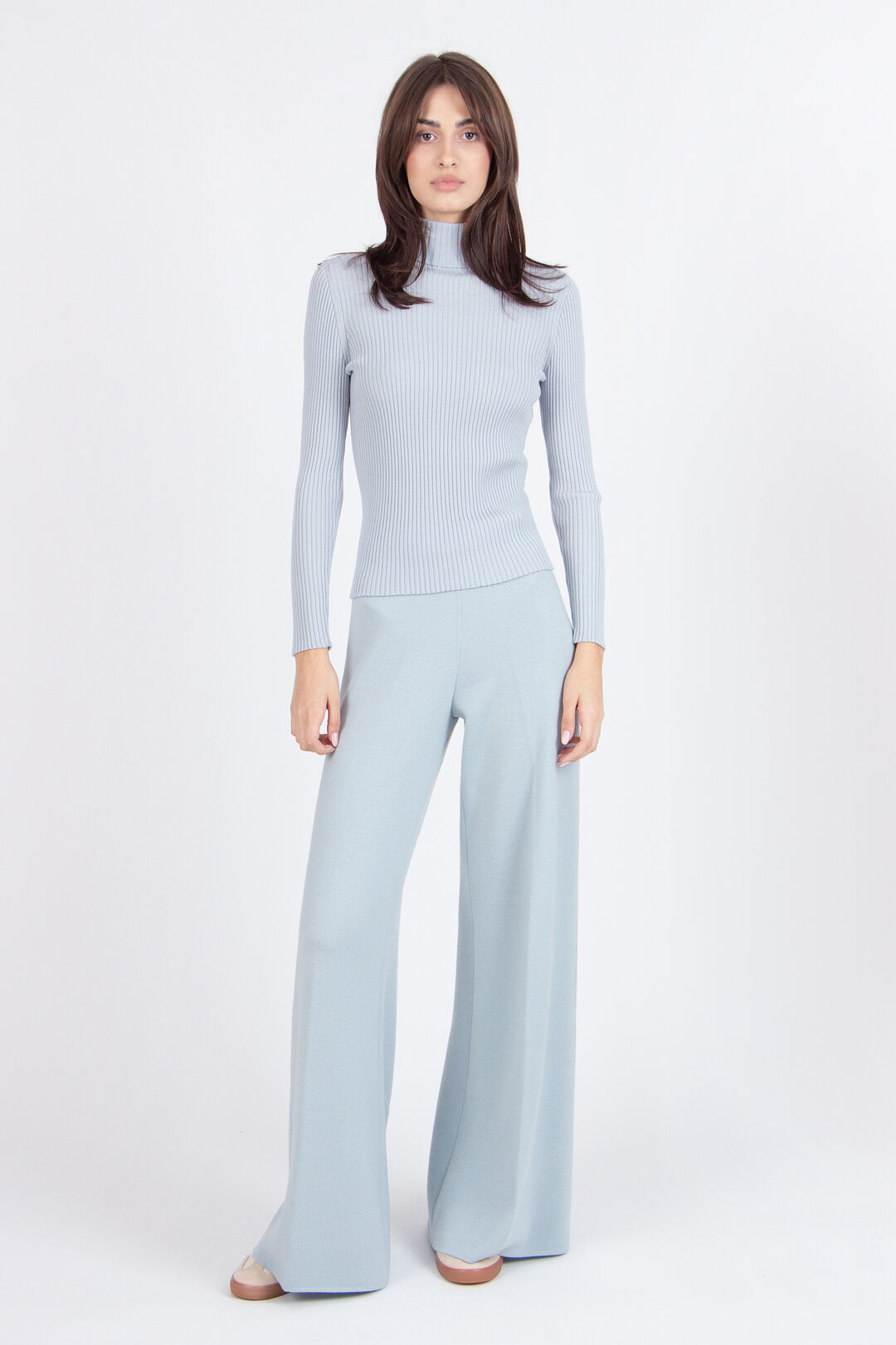 Gerippter Rollkragenpullover
