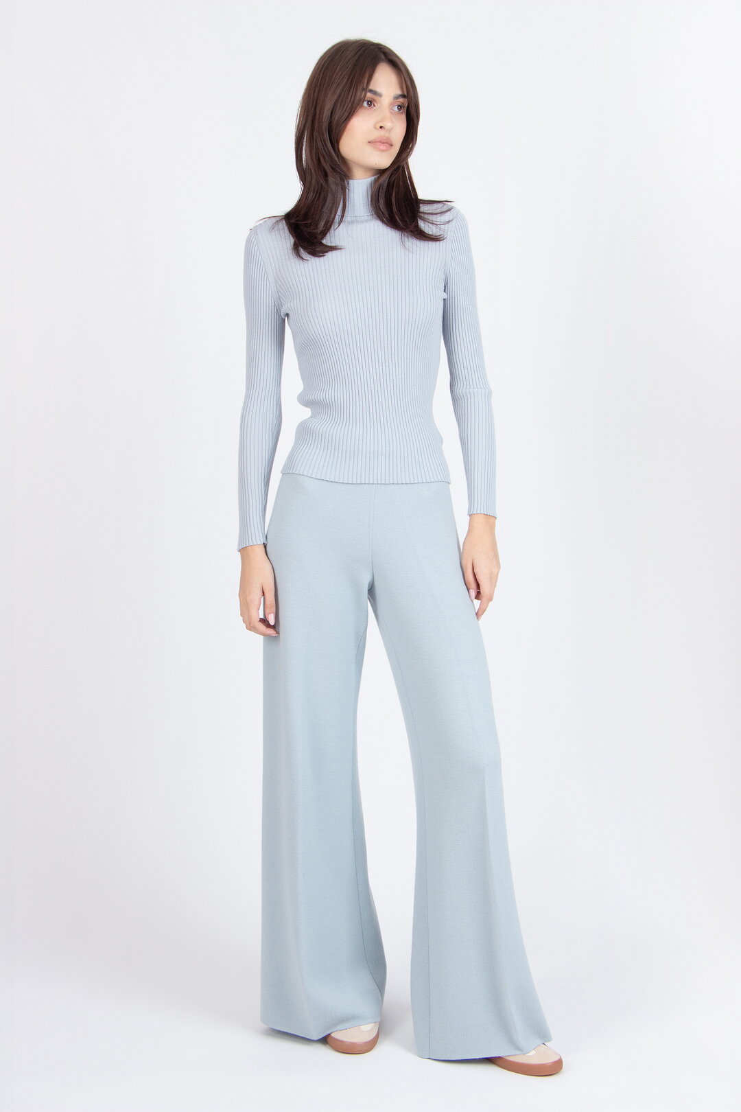 Gerippter Rollkragenpullover