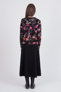 Jacquard-Strickjacke, Furnishing Florals Muster