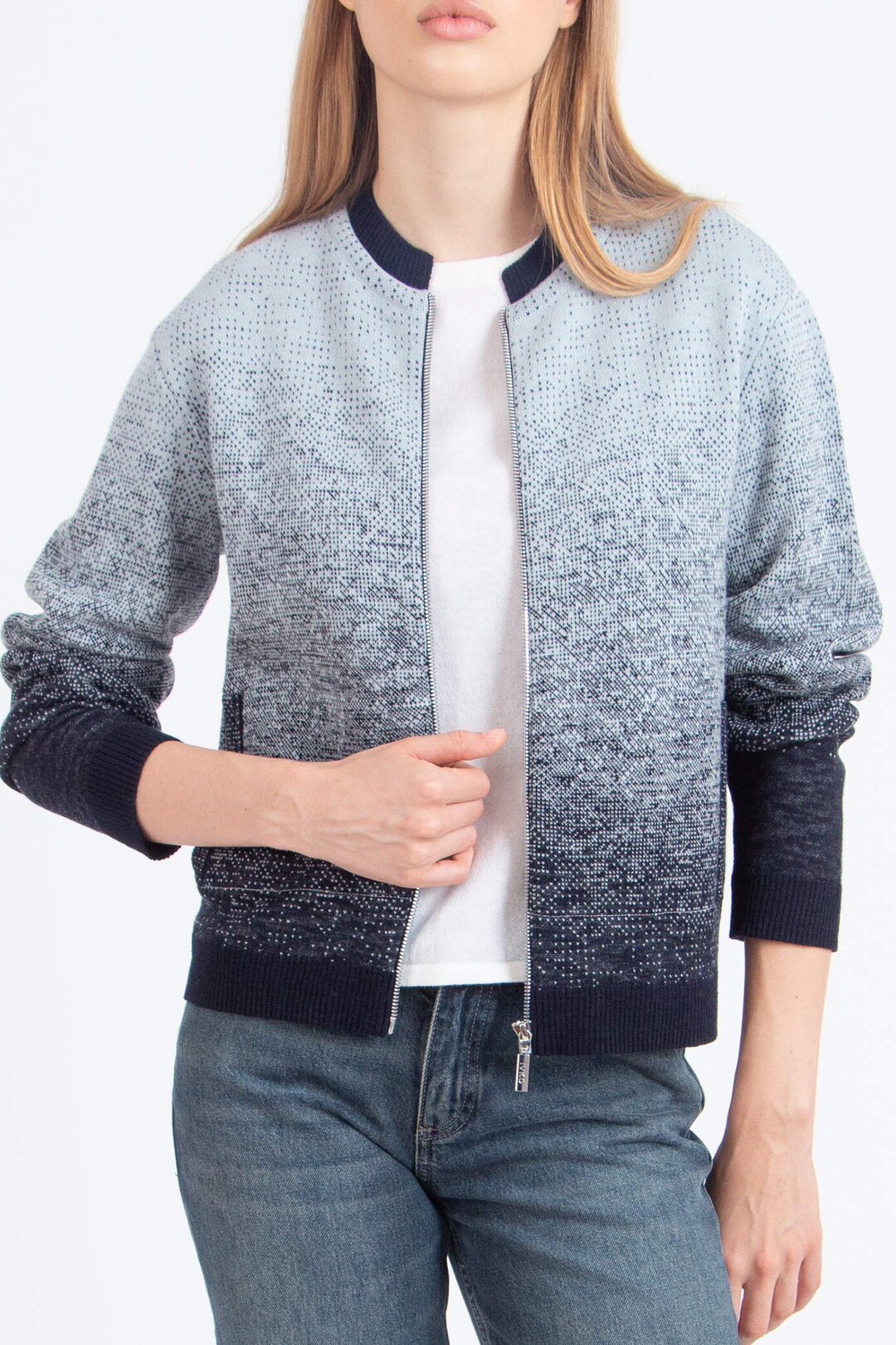Jacke mit Reißverschluss, Murmurationsmuster