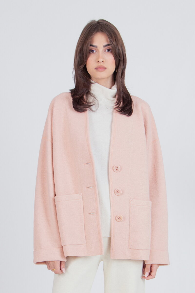 Jacke aus gekochter Wolle
