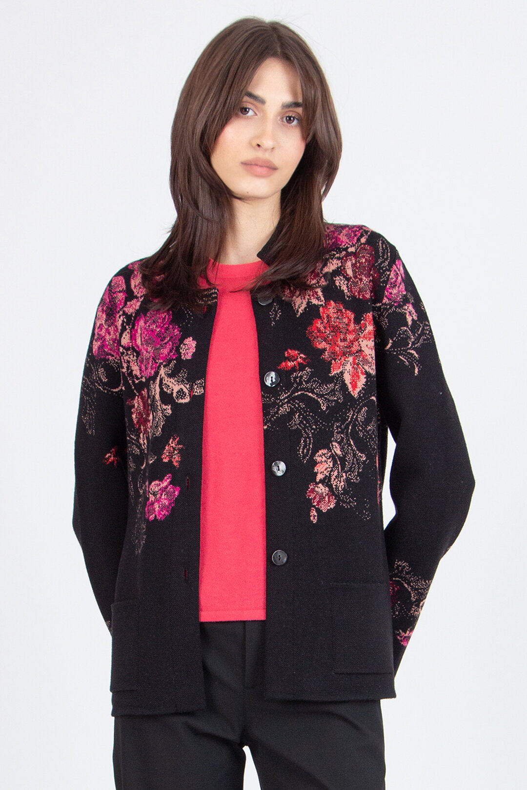 Jacquard-Jacke, Furnishing Florals Muster