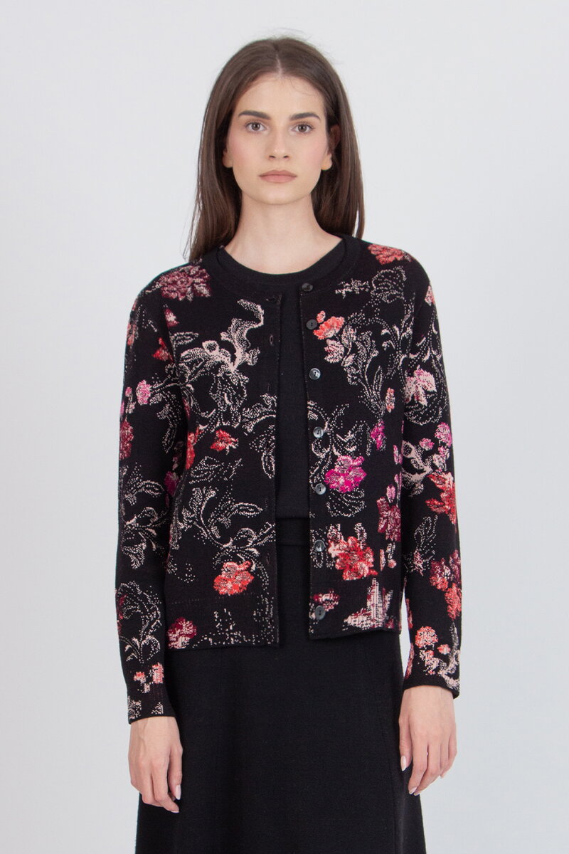 Žakardni Kardigan, Furnishing Florals Motiv
