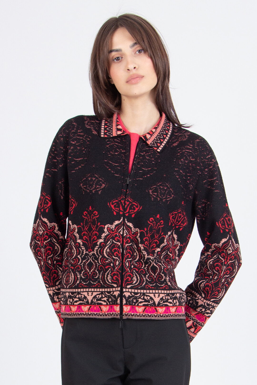 Jacquard-Jacke, Ornament Muster