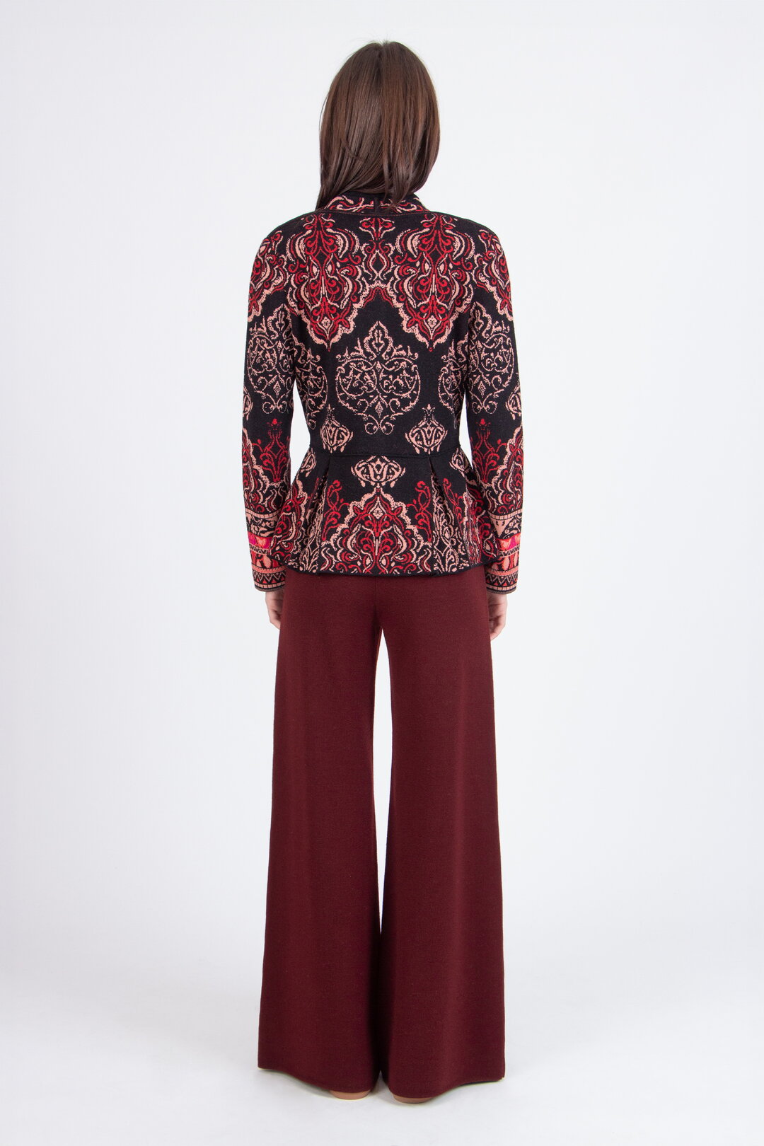 Jacquard Cardigan, Ornament Pattern