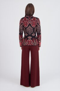 Jacquard Cardigan, Ornament Pattern