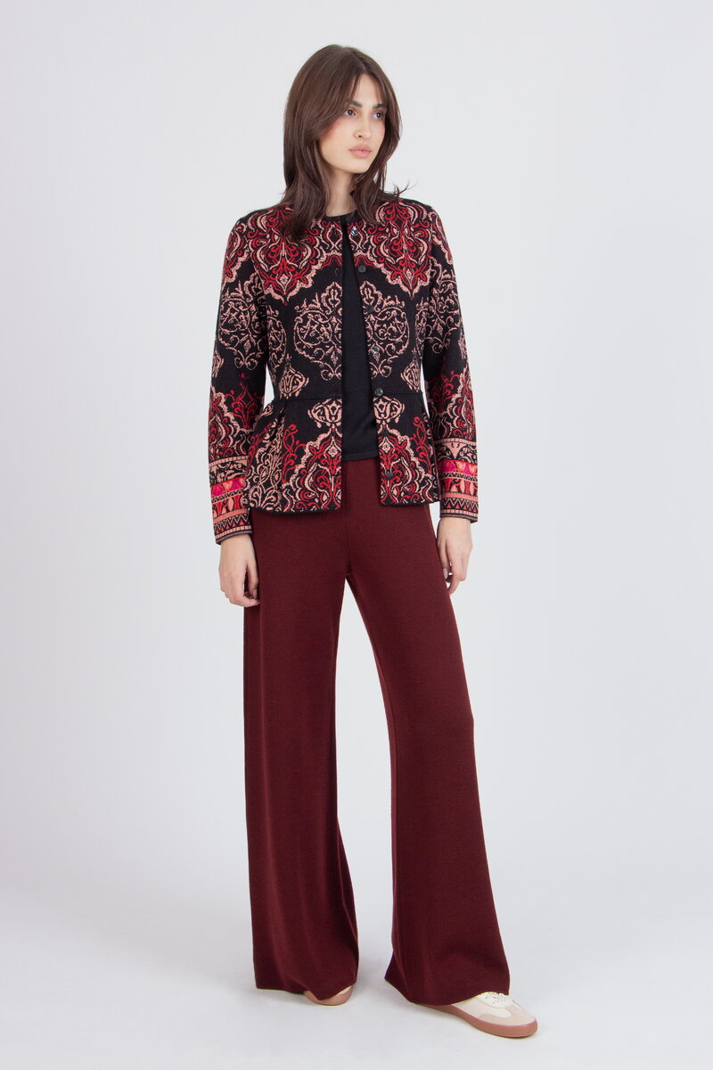 Jacquard Cardigan, Ornament Pattern