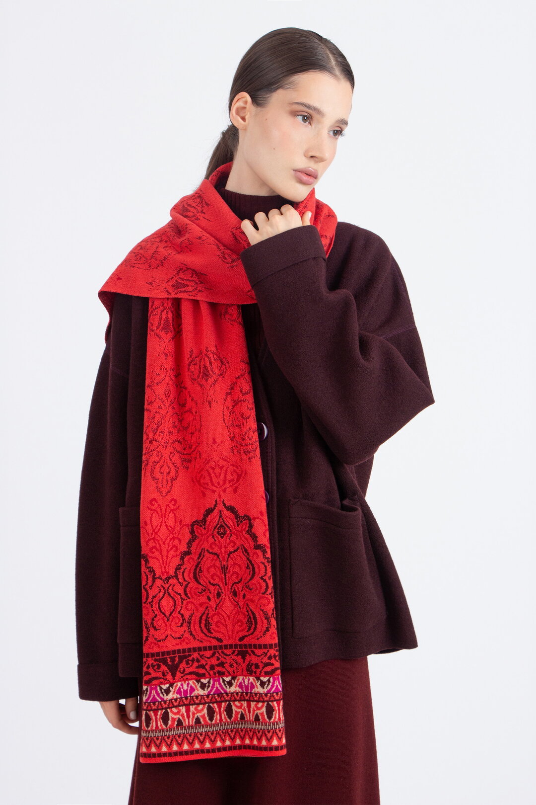 Jacquard Schal, Ornament Muster