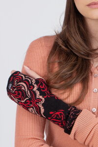 Jacquard-Pulswärmer, Ornament Muster