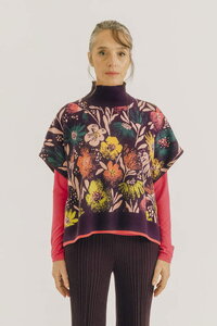 Poncho, Floralmuster