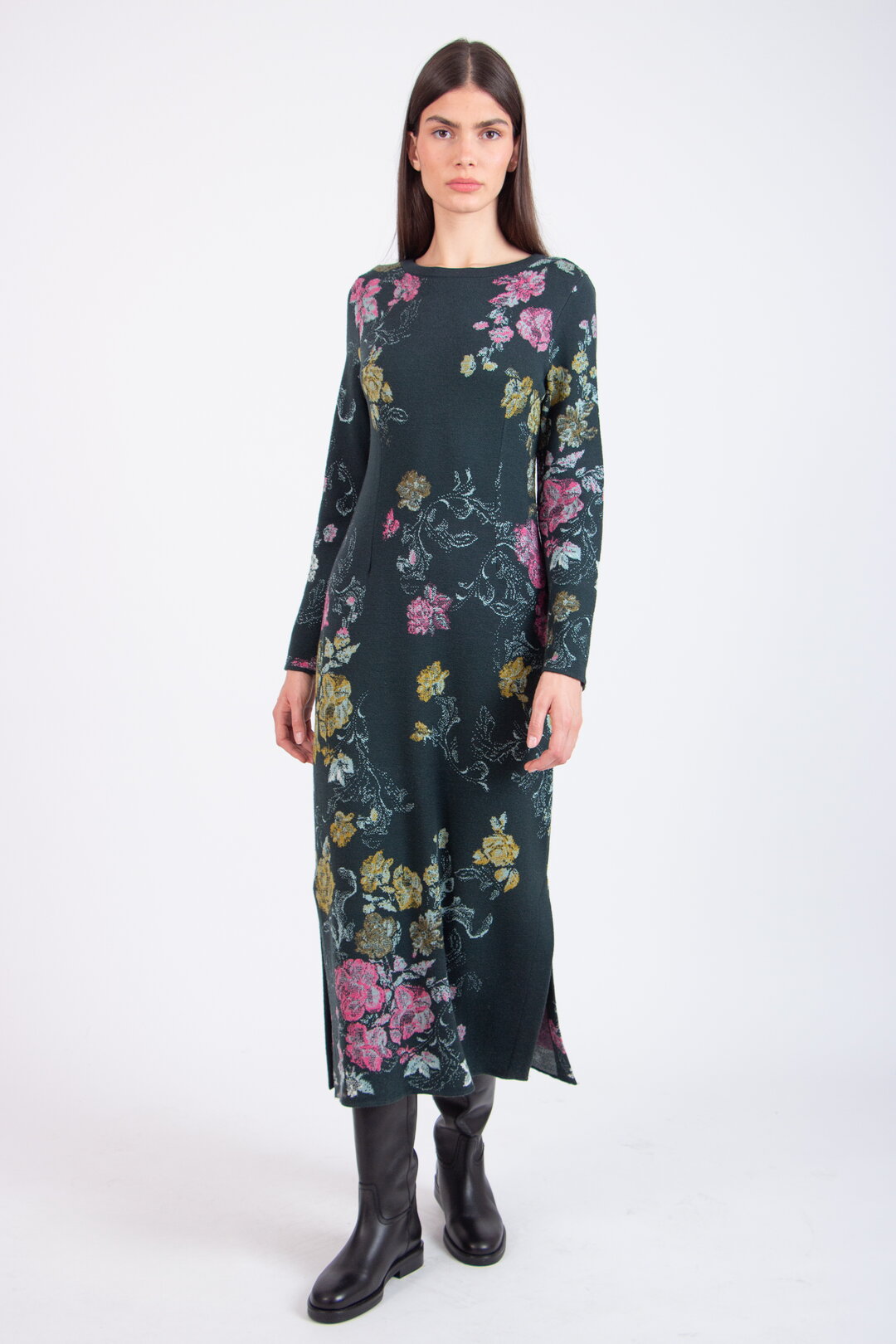 Jacquard-Kleid, Furnishing Florals Muster